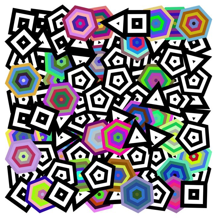 Colourful hexagons and stripy n-gons