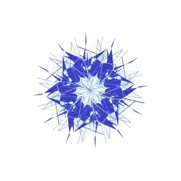 Random mandala snowflake animation